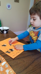 I then had him put the correct number of cows on the line